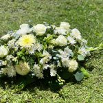 All White Casket Spray