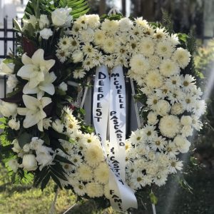 Classic All White Tribute Wreath