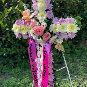 Peace Pink Cross Wreath
